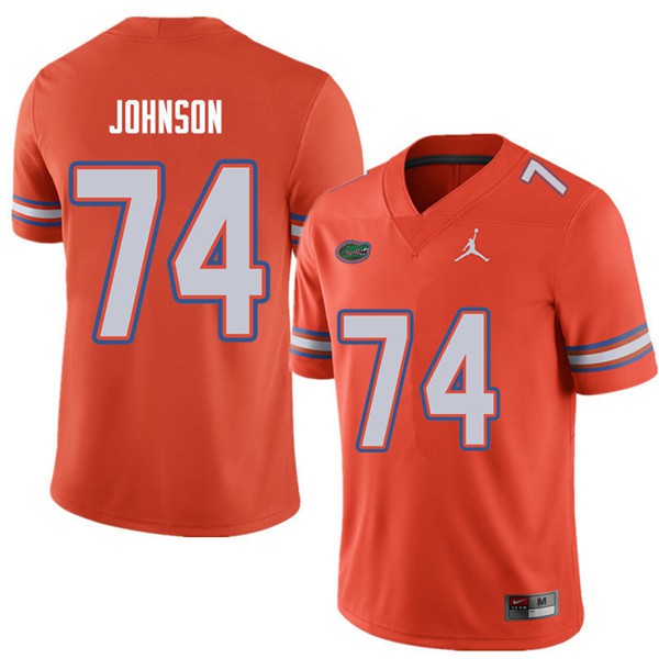Jordan Brand Men #74 Fred Johnson Florida Gators College Football Jerseys Orange